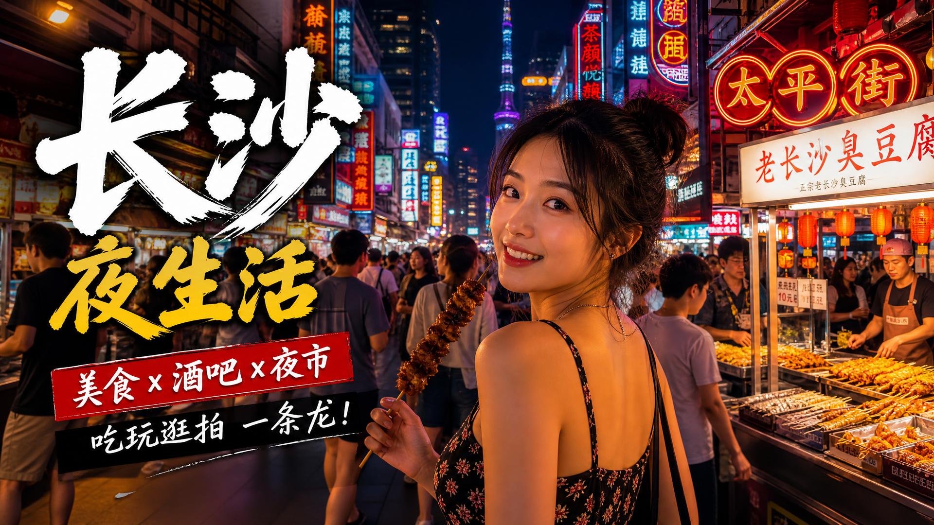 抖荫短视频城市夜景模板